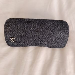 CHANEL denim glasses case